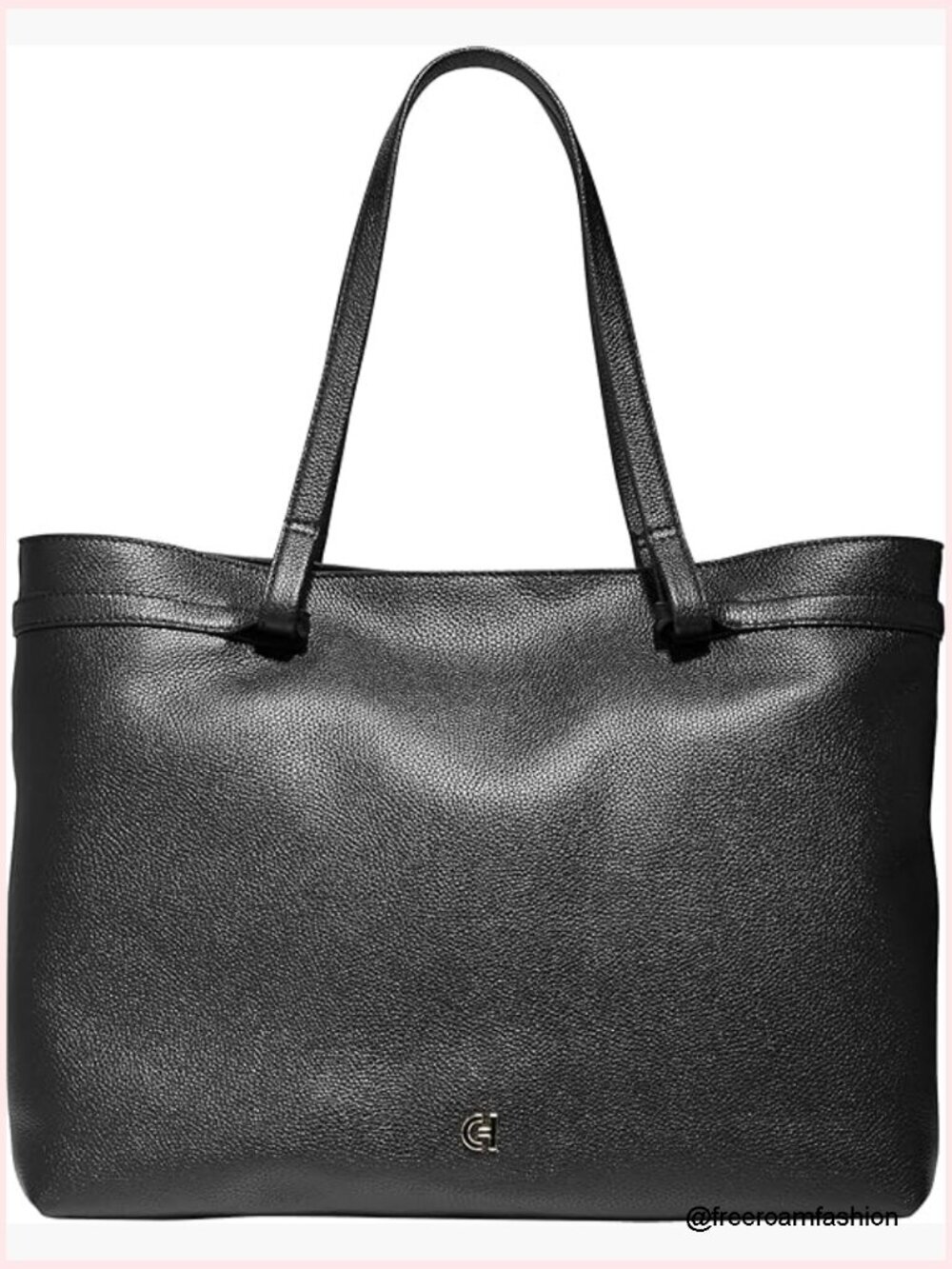 Soft Pebbled Leather Tote - 16 Laptop Work Travel Bag